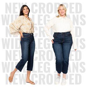 Judy Blue HW Cropped Wide Leg Jeans